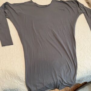 PJ Harlow Rock Cotton.  Gray Long Sleeve Top